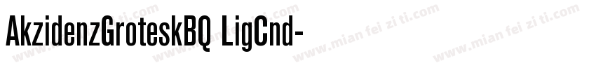 AkzidenzGroteskBQ LigCnd字体转换